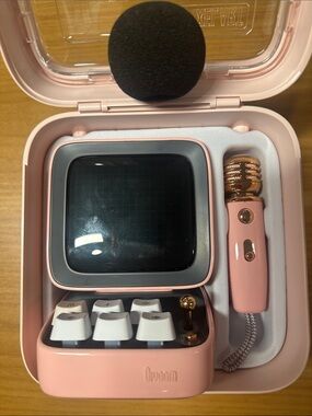 Pink Portable Bluetooth Speaker with Microphone